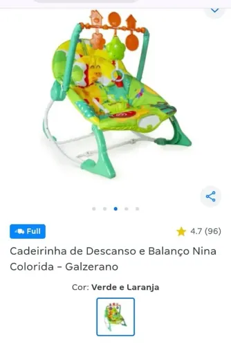 Cadeirinha de descanso e balanço Nina colorida 