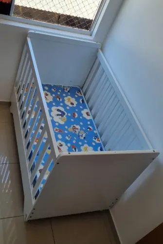 Berço Americano Branco com Colchão Ortobom Baby - Seminovo
