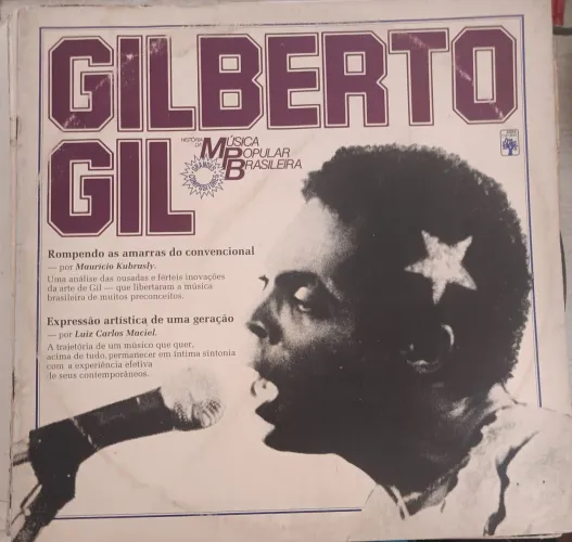 LP Gilberto Gil - Edição da Coleção História da MPB, com encarte orig. completo, vinil ok