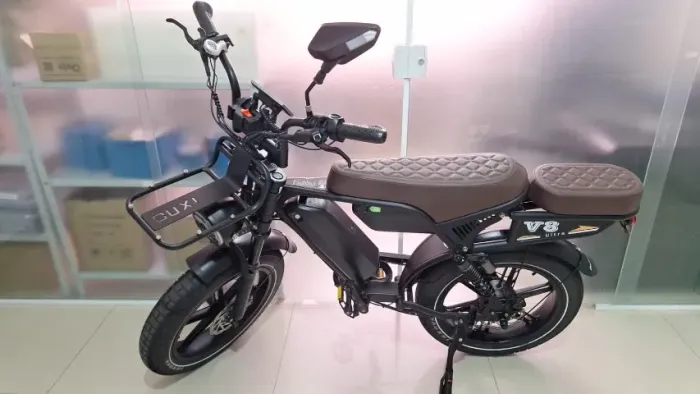 Bicicleta Elétrica OUXI v8 Ultra Max 1000w café Impecável ( duas baterias)