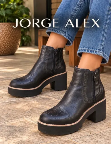 JORGE ALEX | Bota Chelsea Oxford Couro Tratorada Tam 36