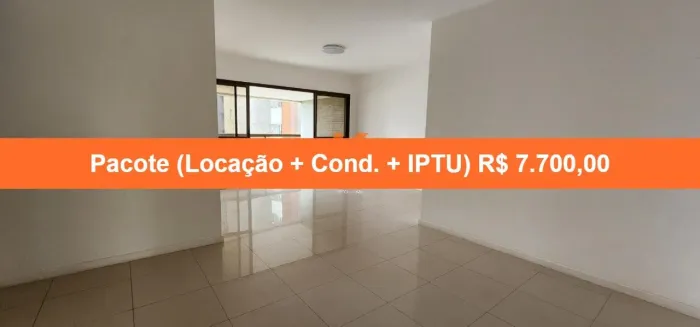 Apartamento para Locação em Salvador-BA, Patamares: 4 Quartos, 3 Suítes, 2 Salas, 5 Banhei