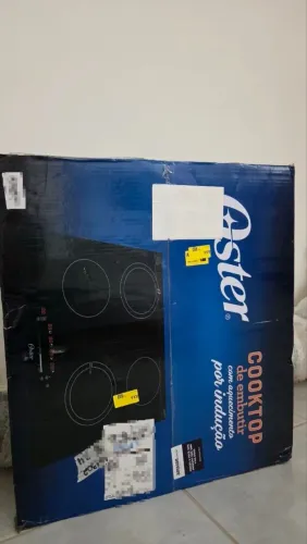 Cooktop por Indução Oster, Touch Screen, 4 Bocas, 220V novo acompanha NF