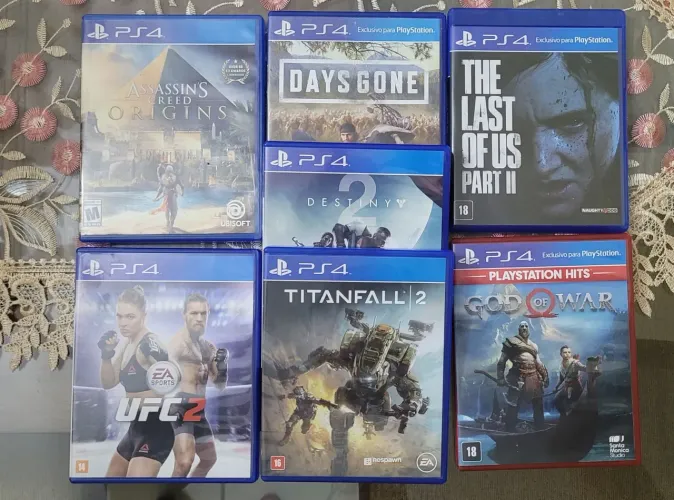 Lote de 7 jogos PS4 - Diversos títulos. Vendo ou troco juntos ou separados.