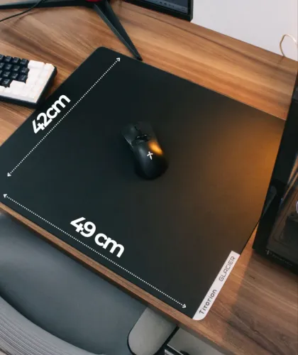 Mouse Pad de Vidro GLACIER 49x42 SPEED Preto