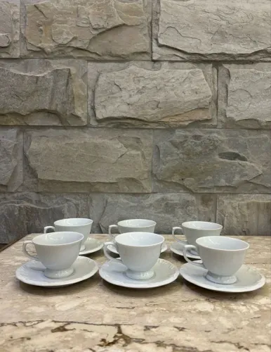 jogo 6 xícaras de café porcelana schmidt