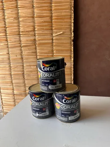 Esmalte Antiferrugem Coral - Cinza | 3 Latas