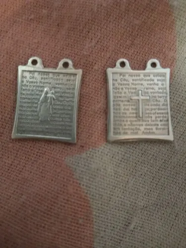 2 medalha de prata pra escapulário