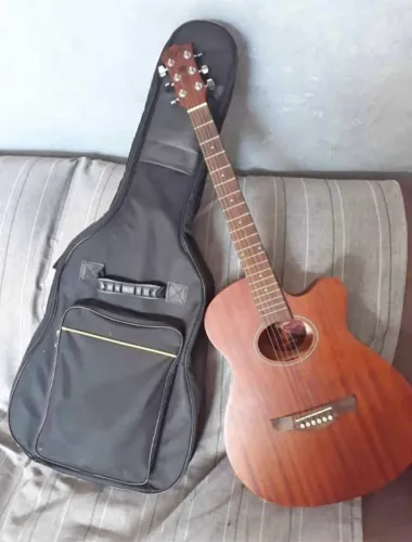 Violão tagima elétrico aço com capa