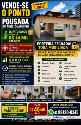 Pousada completa oportunidade