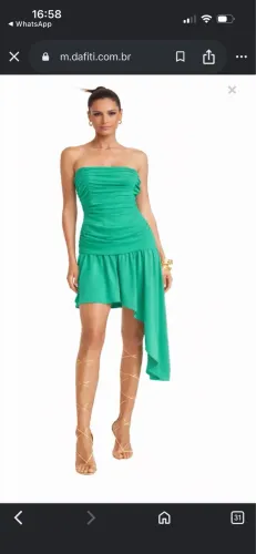 Vestido Zen Curto com Barra Assimetrica