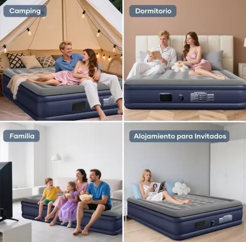 Cama Queen inflável automática