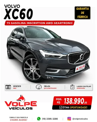 Volvo XC 60 T-5 Inscription 2.0 AWD 5P 2019