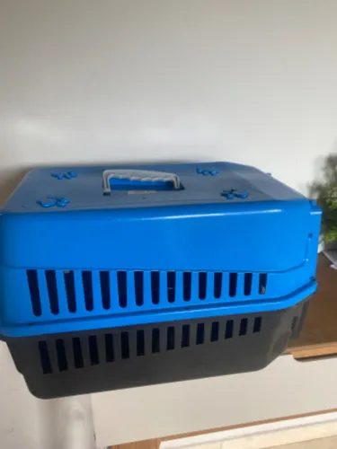 Caixa De Transporte Pet N.4 Cachorro e Gato Médio Grande Porte Na Cor Azul