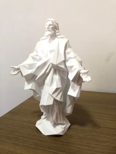 Escultura de Jesus Cristo em 3D - Decoração Religiosa