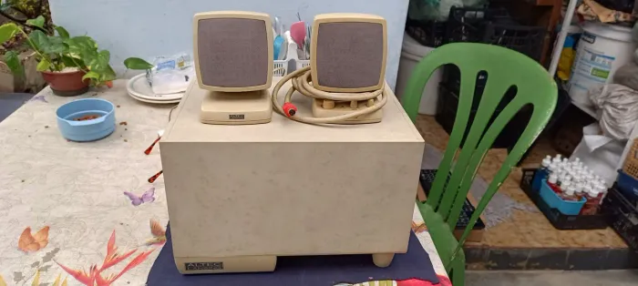 Caixas de Som Altec Lansing ACS340 Vintage para PC - Subwoofer + Satélites - Funcionando