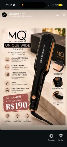 Prancha de cabelo