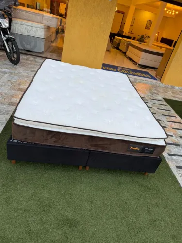 Cama Queen com colchão NewFlex seminovo - Entrego!