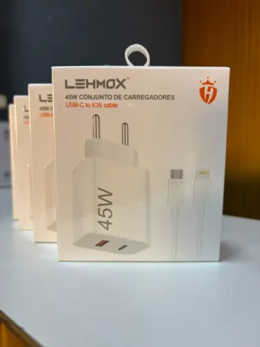 Carregador Turbo 45W para iPhone Lehmox + Cabo Lightning