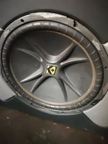 Caixa de Som automotivo falante 15 polegada kiker comp duas corneta seleniun...