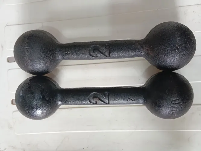 Par de halteres 2KG ferro puro