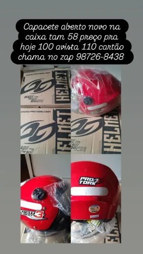 Capacete aberto novo