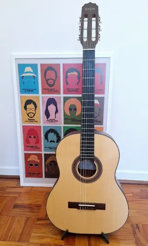 Violão Rozini Studio Clássico 2024 Rx210fc2flp Nylon Natural Fosco + Capa