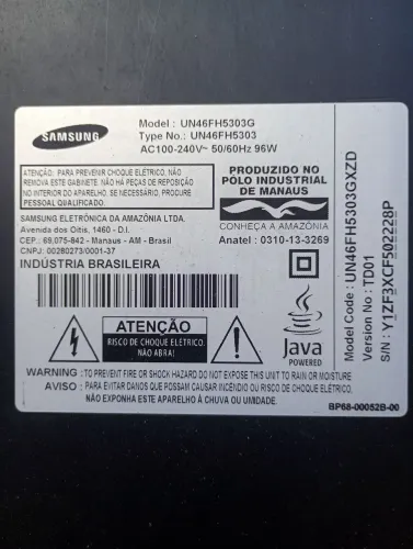 Placas e peças de tv Samsung modelo :UN46FH5303G