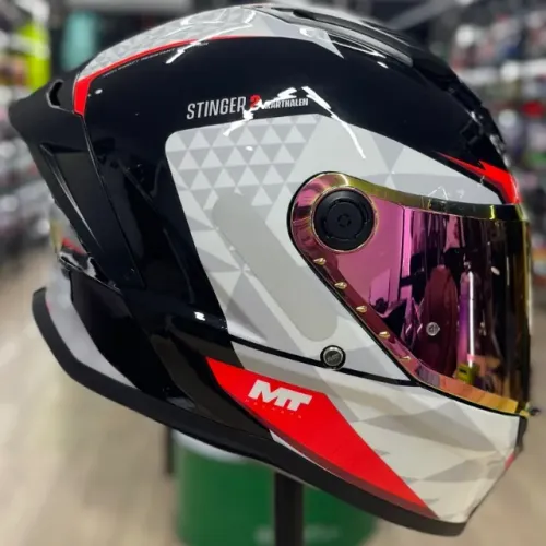 Capacete MT STINGER 2 GEM B15 GLOSS 12X CARTÃO OU 6X CREDIARIO