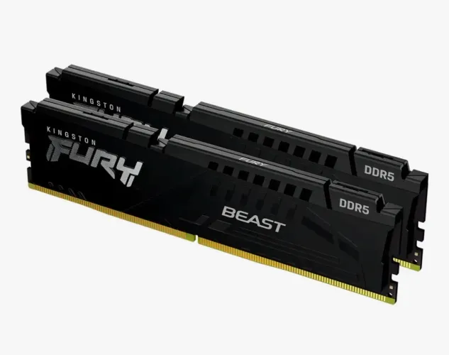 MEMORIA DDR5 KINGSTON FURY BEAST, 32GB (2X16GB), 6400MHZ, CL32, PRETO.