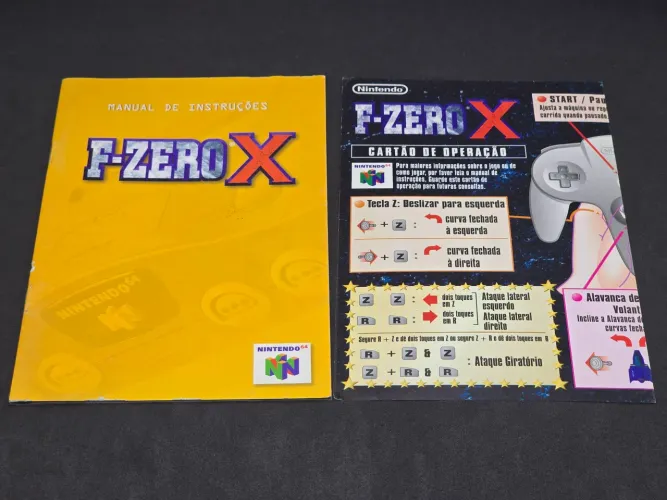 Manual e Folheto F-Zero X Nintendo 64 GRADIENTE ORIGINAL