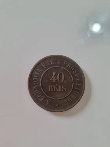 Moeda antiga 40 Reis 1897