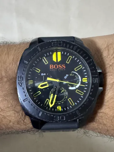 Relógio Boss Orange pulseira de borracha Preto
