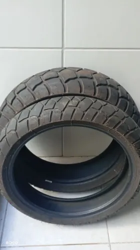 VENDO PAR DE PNEUS MICHELIN ANAKEE DA KAWASAKI VERSYS 650 E OUTRAS MOTOS