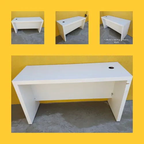 Mesa escritório branca 1.38x50cm