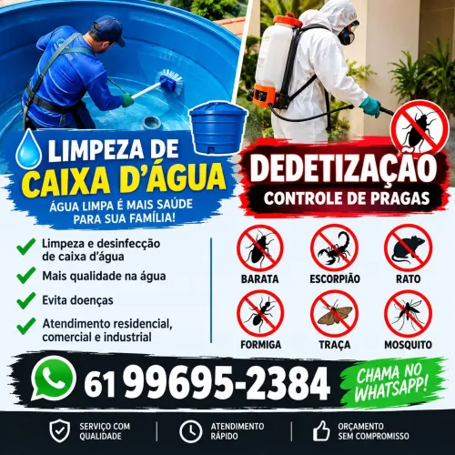 Limpeza de caixa de gordura e caixa d'água 