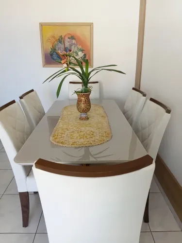 Vendo seis cadeiras semi novas .
