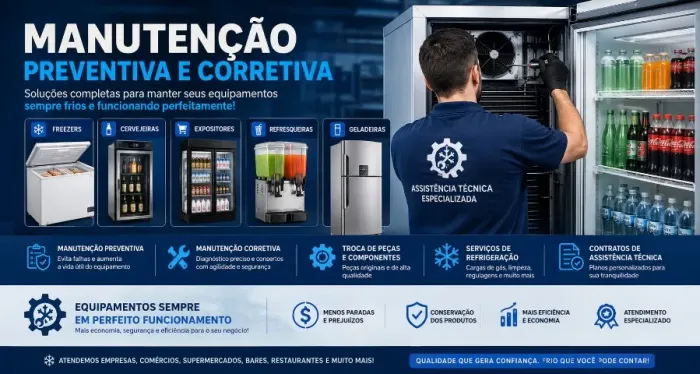 Manutenção em Freezers, Geladeiras, Cervejeira, Expositores e afins