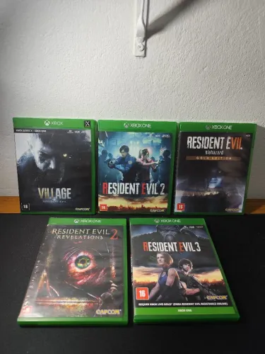 Lote Coleção Jogos Resident Evil Xbox One/Series - 5 Jogos Mídia física.