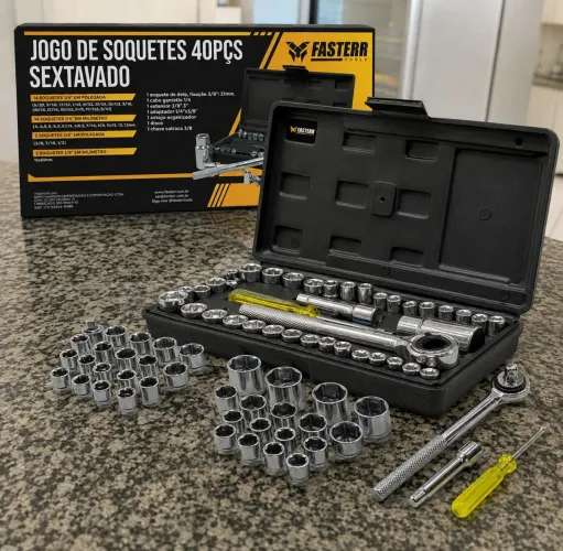 ? KIT DE SOQUETES 40 PEÇAS - NOVO!