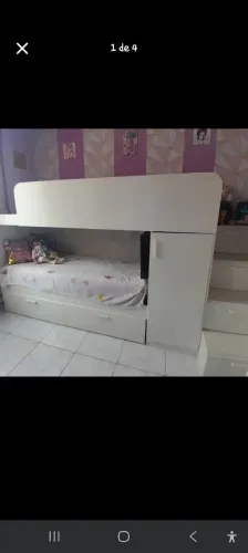 Beliche com escadas e armários e gavetas comprimento 3metros de largura.Excelente estado!