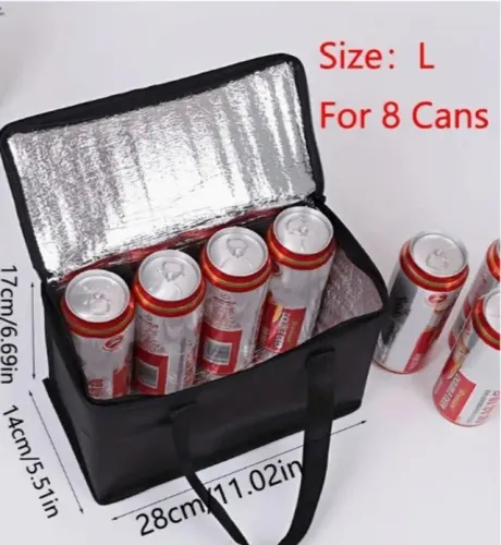 bolsa/cooler térmica. até 8 latas grandes. nova!