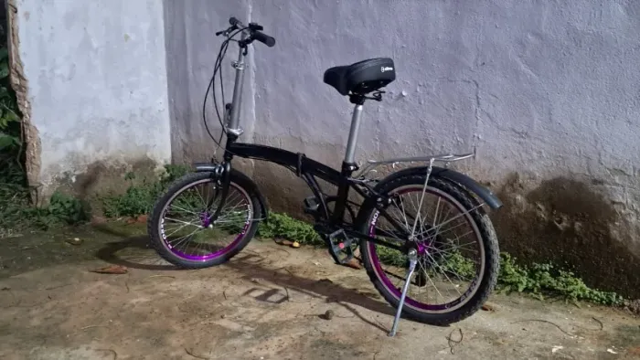 Bicicleta dobrável reformada 