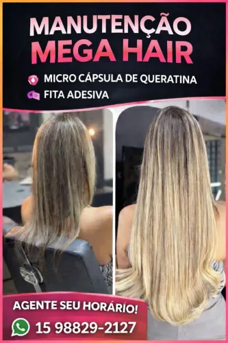 Manutenção de mega hair 