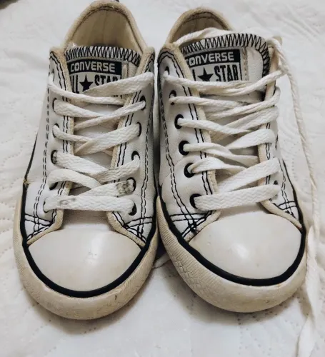 Al Star Converse em couro - branco - Tam 28