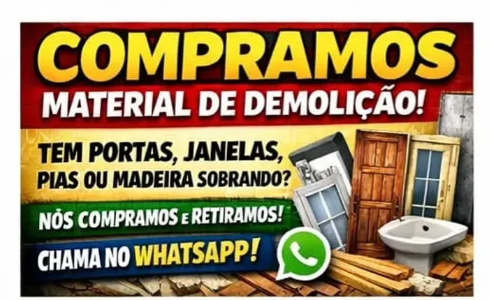 COMPRAMOS MATERIAL DE DEMOLIÇÃO