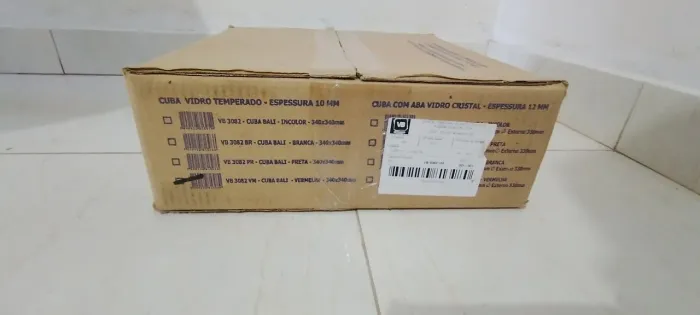 Cuba de vidro temperado