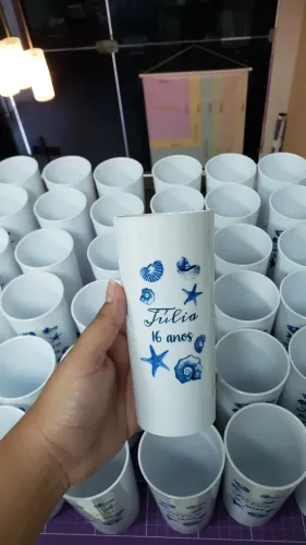 Copo long drink personalizado para aniversário e eventos