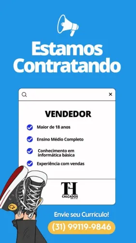 ? OPORTUNIDADE DE EMPREGO - VENHA FAZER PARTE DO NOSSO TIME! ?