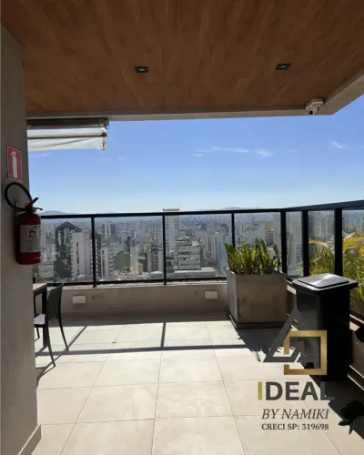 Studio novo semi mobiliado em um bairro em modernização